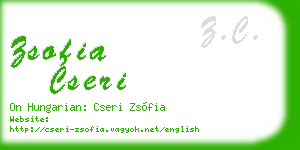 zsofia cseri business card