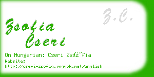 zsofia cseri business card